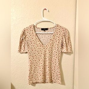 Peach floral shirt🪷